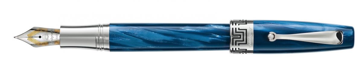Montegrappa Extra 1930 Mediterranean Blue Celluloid Fountain Pen 